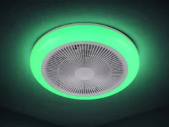 LED Deckenleuchte HOLMSUND mit Fernbedienung dimmbar RGBW und Ventilator Ø 46cm