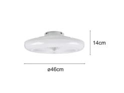 LED Deckenleuchte HOLMSUND mit Fernbedienung dimmbar RGBW und Ventilator Ø 46cm