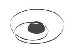 LED Deckenleuchte HOLY Schwarz, dimmbar & Tageslicht, Ø 49cm