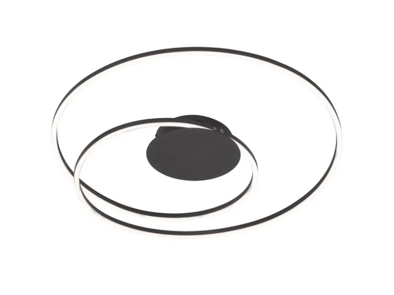 LED Deckenleuchte HOLY Schwarz, dimmbar & Tageslicht, Ø 49cm