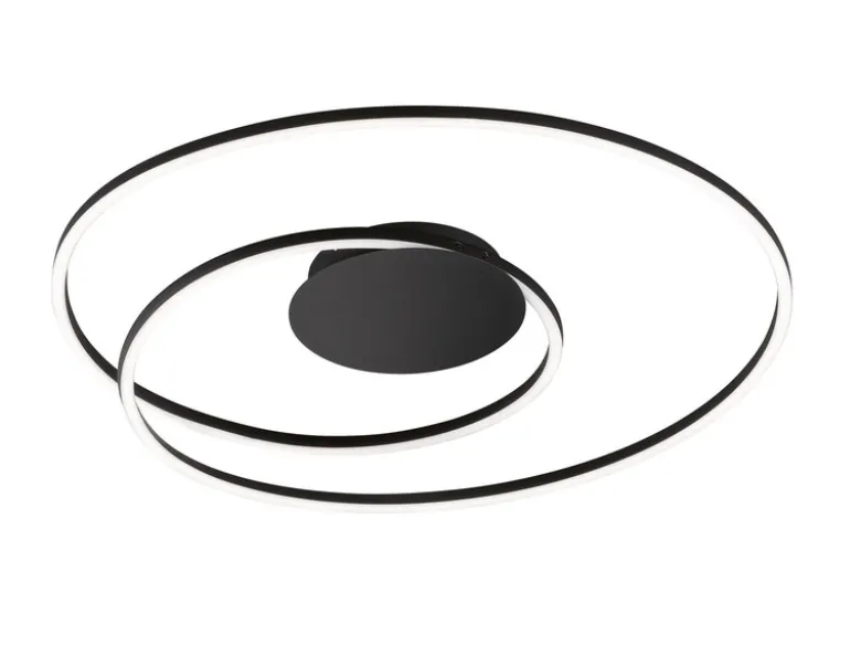LED Deckenleuchte HOLY Schwarz, dimmbar & Tageslicht, Ø 68cm