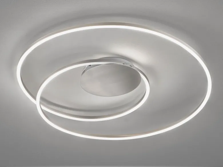 LED Deckenleuchte HOLY Silber, dimmbar & Tageslicht, Ø 68cm