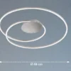 LED Deckenleuchte HOLY Silber, dimmbar & Tageslicht, Ø 49cm