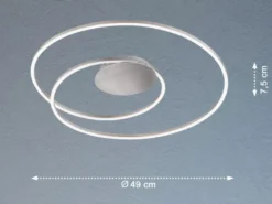 LED Deckenleuchte HOLY Silber, dimmbar & Tageslicht, Ø 49cm