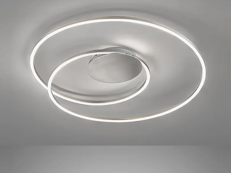LED Deckenleuchte HOLY Silber, dimmbar & Tageslicht, Ø 49cm