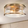 LED Deckenleuchte in Messing für Badezimmer & Wohnraum, Ø30,5cm