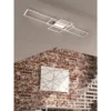 LED Deckenleuchte IRVINE Silber mit Fernbedienung hell & dimmbar, Breite 105cm