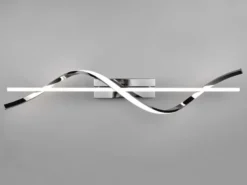 LED Deckenleuchte ISABEL geschwungene Form in Chrom dimmbar, Breite 100cm