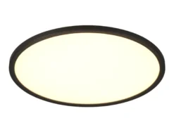 LED Deckenleuchte JOKO ultraflach mit Fernbedienung, dimmbar, Schwarz, Ø 42cm