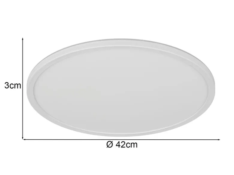 LED Deckenleuchte JOKO ultraflach mit Fernbedienung, dimmbar, Weiß, Ø 42cm