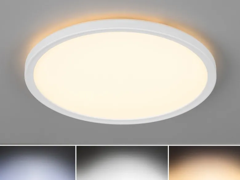 LED Deckenleuchte JOKO ultraflach mit Fernbedienung, dimmbar, Weiß, Ø 29cm