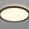 LED Deckenleuchte JOKO ultraflach mit Fernbedienung, dimmbar, Schwarz, Ø 29cm