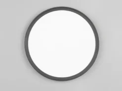 LED Deckenleuchte JOKO ultraflach mit Fernbedienung, dimmbar, Schwarz, Ø 29cm
