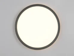 LED Deckenleuchte JOKO ultraflach mit Fernbedienung, dimmbar, Schwarz, Ø 29cm