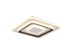 LED Deckenleuchte JORA flach & hell mit Fernbedienung dimmbar, Quadrat 39cm