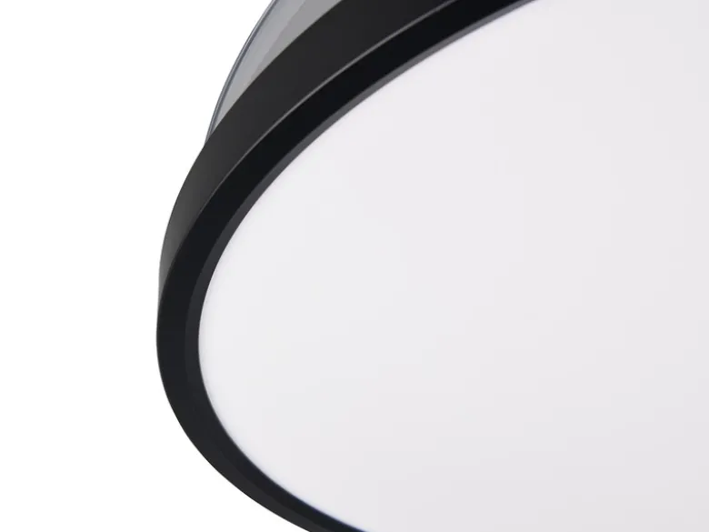 LED Deckenleuchte KASFJORD Schwarz mit ausklappbarem Ventilator, Ø 49 - 106,5cm