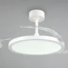 LED Deckenleuchte KASFJORD Weiß mit ausklappbarem Ventilator, Ø 49 - 106,5cm