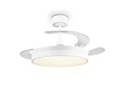 LED Deckenleuchte KERAVA mit Ventilator und Fernbedienung Ø 46cm - max. 106cm
