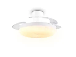 LED Deckenleuchte KIRUNA mit Ventilator und Fernbedienung Ø 49cm - max. 106cm