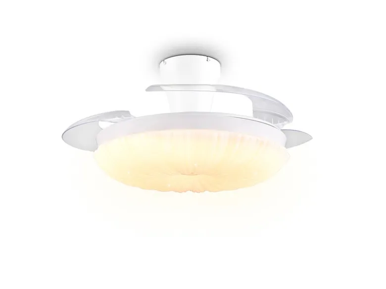 LED Deckenleuchte KIRUNA mit Ventilator und Fernbedienung Ø 49cm - max. 106cm