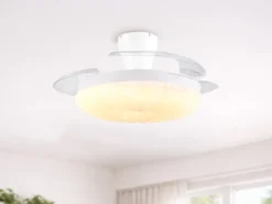 LED Deckenleuchte KIRUNA mit Ventilator und Fernbedienung Ø 49cm - max. 106cm