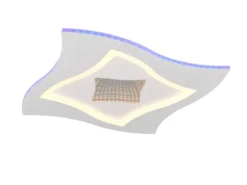 LED Deckenleuchte KLINT flach mit Fernbedienung & RGB, dimmbar Quadrat 50cm
