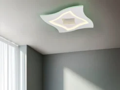 LED Deckenleuchte KLINT flach mit Fernbedienung & RGB, dimmbar Quadrat 50cm