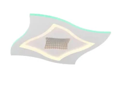 LED Deckenleuchte KLINT flach mit Fernbedienung & RGB, dimmbar Quadrat 50cm