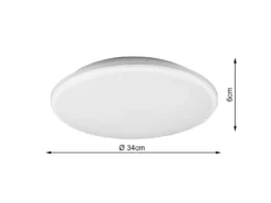 LED Deckenleuchte LIMBUS Weiß 3 Stufen Dimmer, Neutralweiß, Ø 34cm