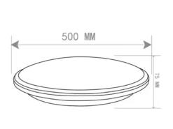 LED Deckenleuchte LIMBUS Weiß mit 3 Stufen Dimmer Neutralweiß, Ø 50cm