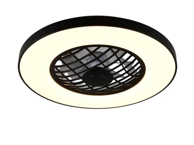 LED Deckenleuchte LINKÖPING Ø 59cm mit Ventilator, Bluetooth & RGB Farbwechsel