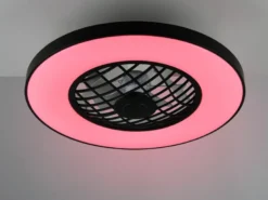 LED Deckenleuchte LINKÖPING Ø 59cm mit Ventilator, Bluetooth & RGB Farbwechsel