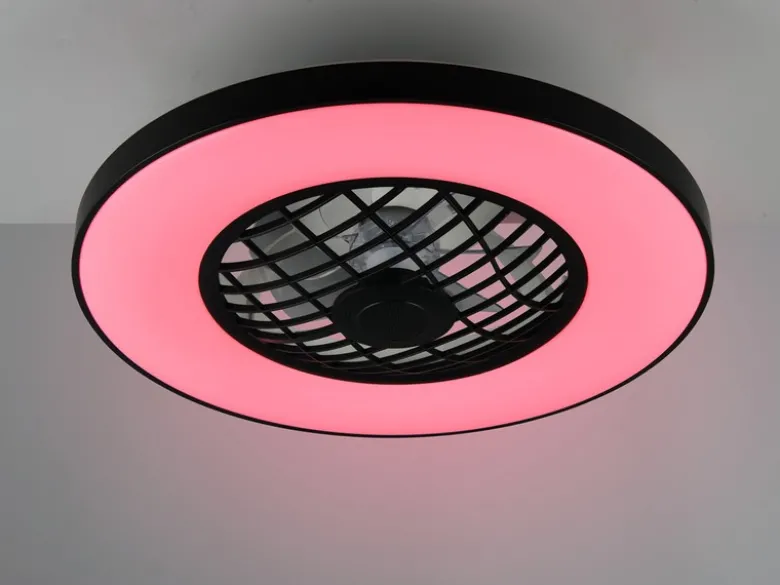 LED Deckenleuchte LINKÖPING Ø 59cm mit Ventilator, Bluetooth & RGB Farbwechsel