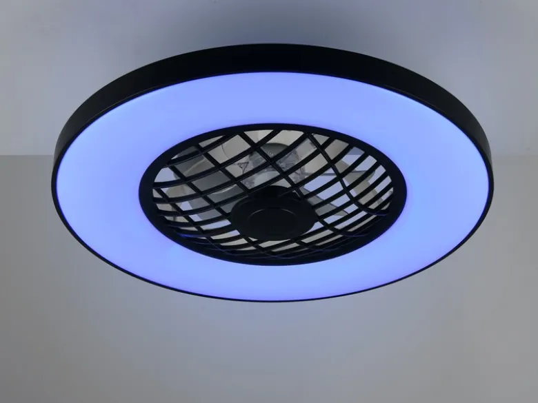 LED Deckenleuchte LINKÖPING Ø 59cm mit Ventilator, Bluetooth & RGB Farbwechsel