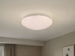 LED Deckenleuchte LUKIDA dimmbar mit Fernbedienung & Sternenhimmel Ø 38cm