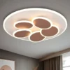 LED Deckenleuchte MANDALA Grau Braun mit Fernbedienung dimmbar, Tageslicht Ø49cm