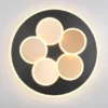 LED Deckenleuchte MANDALA Schwarz Gold mit Fernbedienung & Tageslicht Ø 49cm
