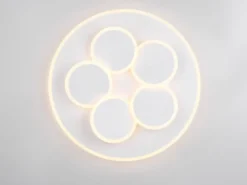 LED Deckenleuchte MANDALA Weiß mit Fernbedienung dimmbar & Tageslicht Ø 49cm