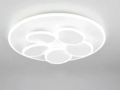 LED Deckenleuchte MANDALA Weiß mit Fernbedienung dimmbar & Tageslicht Ø 49cm