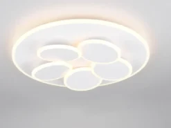 LED Deckenleuchte MANDALA Weiß mit Fernbedienung dimmbar & Tageslicht Ø 49cm