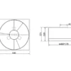 LED Deckenleuchte Metall mit Stoffschirm, Quadratisch 50x50cm