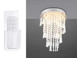 LED Deckenleuchte mit Acryl Kristallbehang und Fernbedienung, Ø 30cm