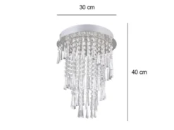 LED Deckenleuchte mit Acryl Kristallbehang und Fernbedienung, Ø 30cm