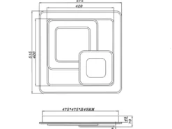 LED Deckenleuchte MITA dimmbar mit Fernbedienung, 9.250 Lumen hell, 51cm