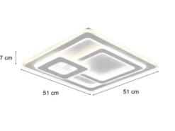 LED Deckenleuchte MITA dimmbar mit Fernbedienung, 9.250 Lumen hell, 51cm