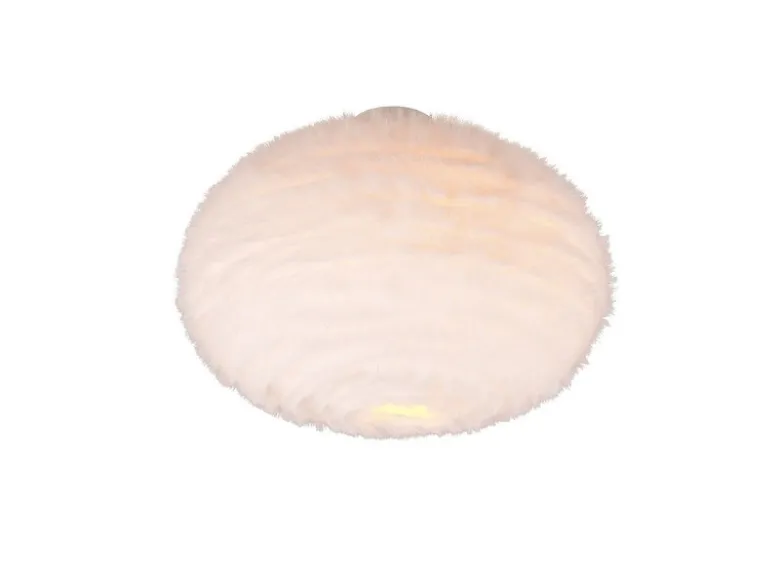 LED Deckenleuchte mit Kugel Lampenschirm aus Plüsch, Ø 50cm