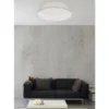 LED Deckenleuchte mit Sternenhimmel und Stofflampenschirm in Weiß, Ø 45cm