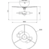 LED Deckenleuchte mit Stoffschirm Leopardenmuster, Ø 30cm