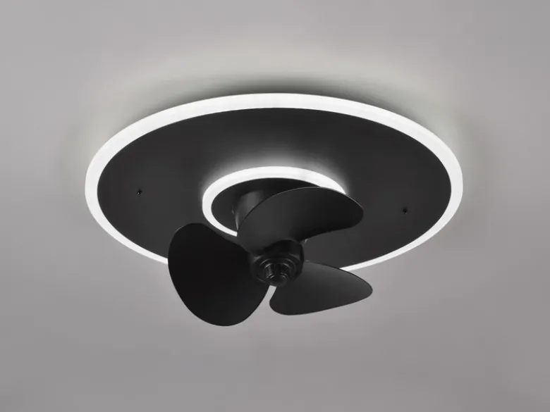LED Deckenleuchte mit Ventilator NYBRO Fernbedienung Lichtfarbe Wechsel Ø50cm