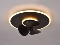 LED Deckenleuchte mit Ventilator NYBRO Fernbedienung Lichtfarbe Wechsel Ø50cm